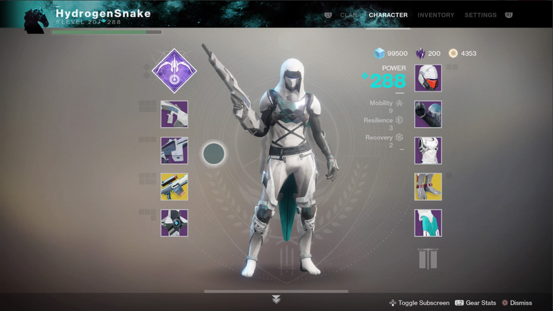 This is me at the start of the DLC. I’ve since grinded up to 338 power and masterwork’d my Borealis.